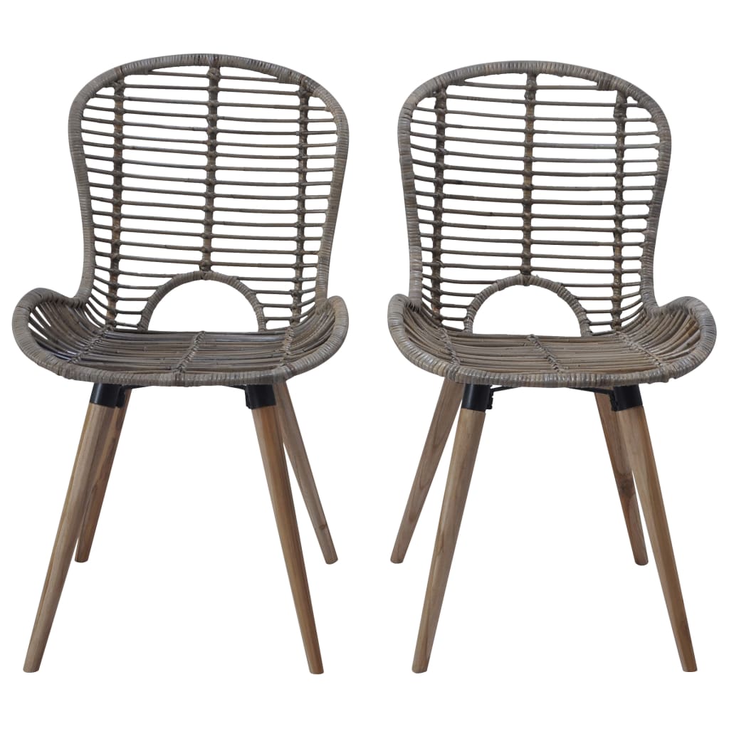 Chaises à manger lot de 6 marron rotin naturel Chaises de cuisine vidaXL   