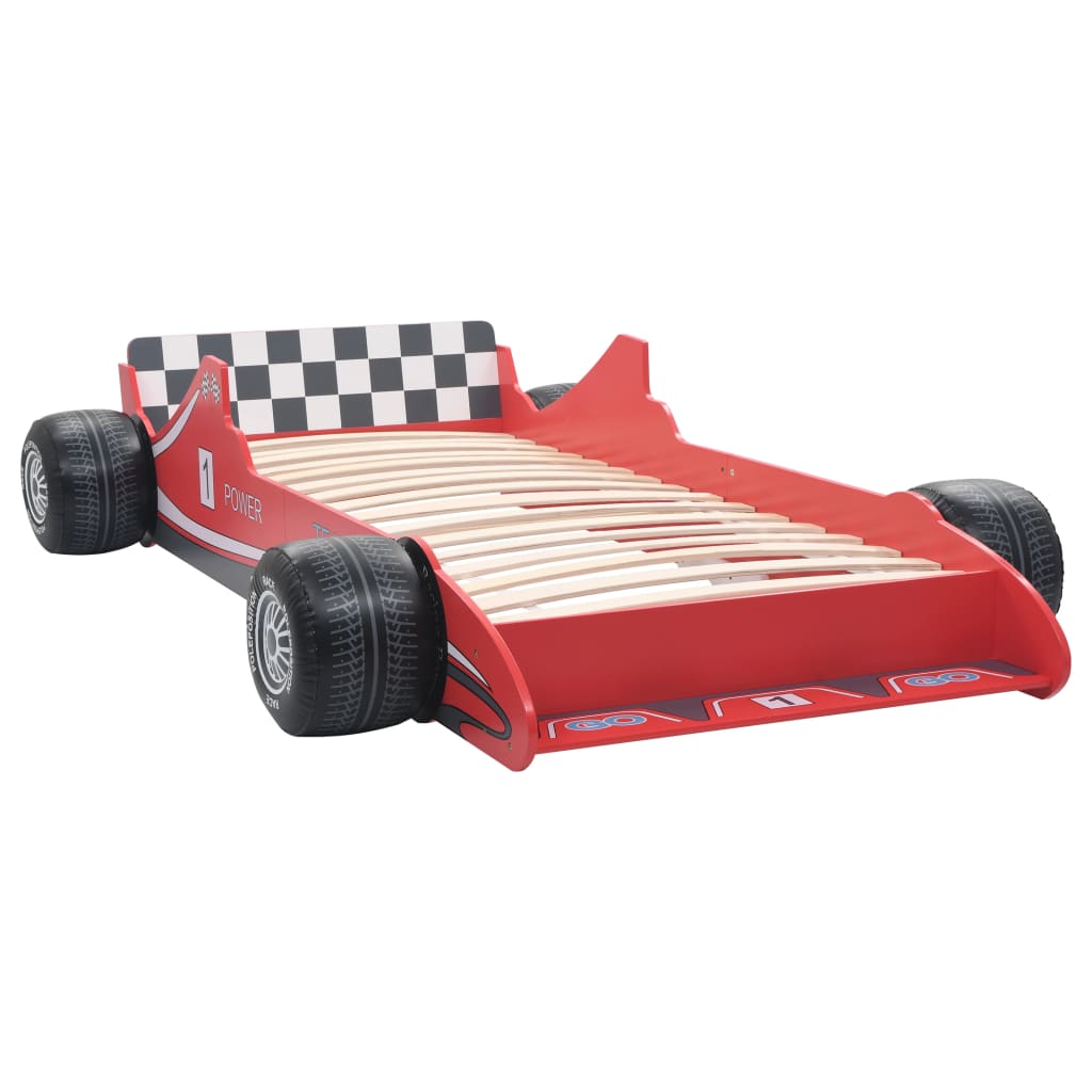 Lit voiture de course pour enfants 90 x 200 cm Rouge Lits bébés et enfants vidaXL   
