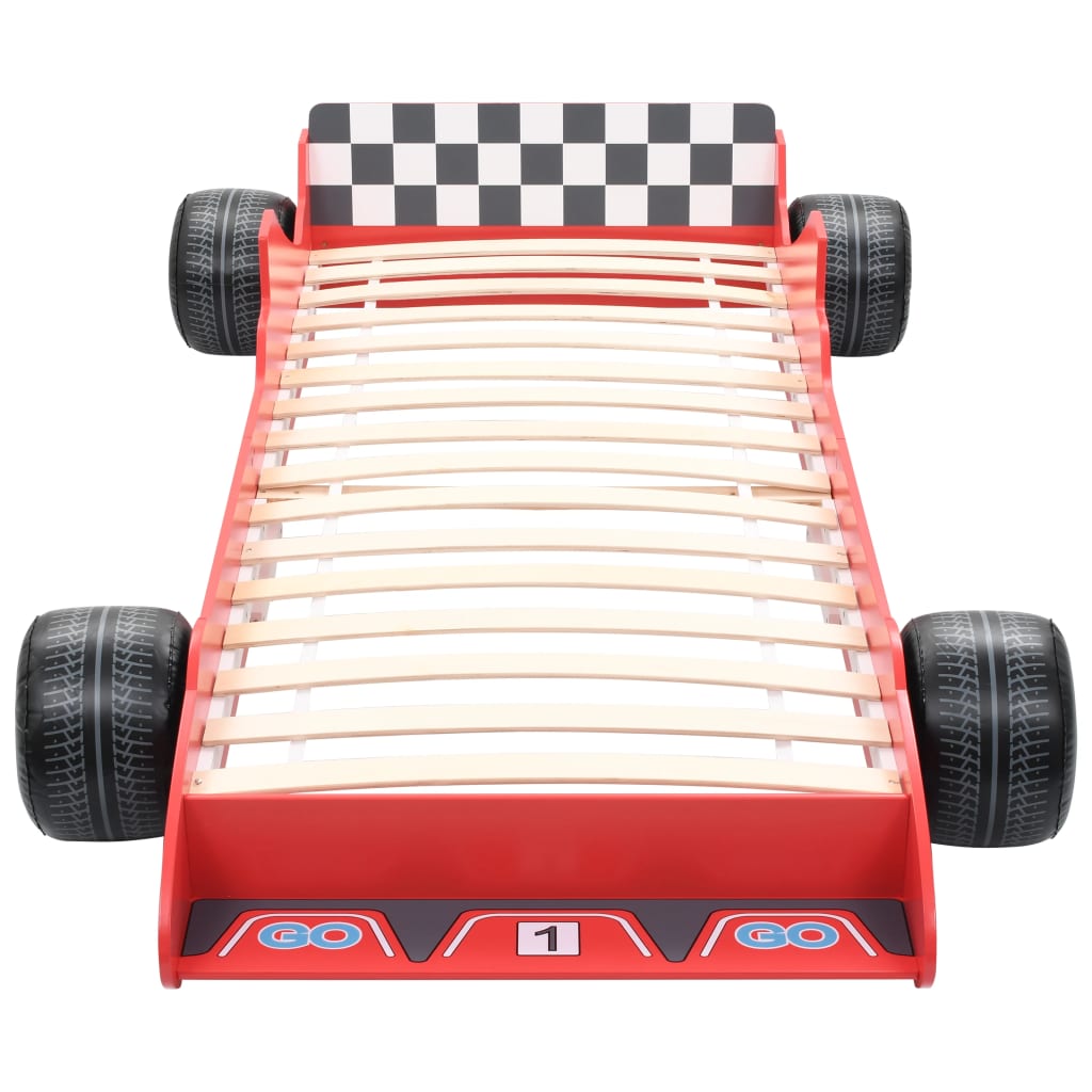 Lit voiture de course pour enfants 90 x 200 cm Rouge Lits bébés et enfants vidaXL   