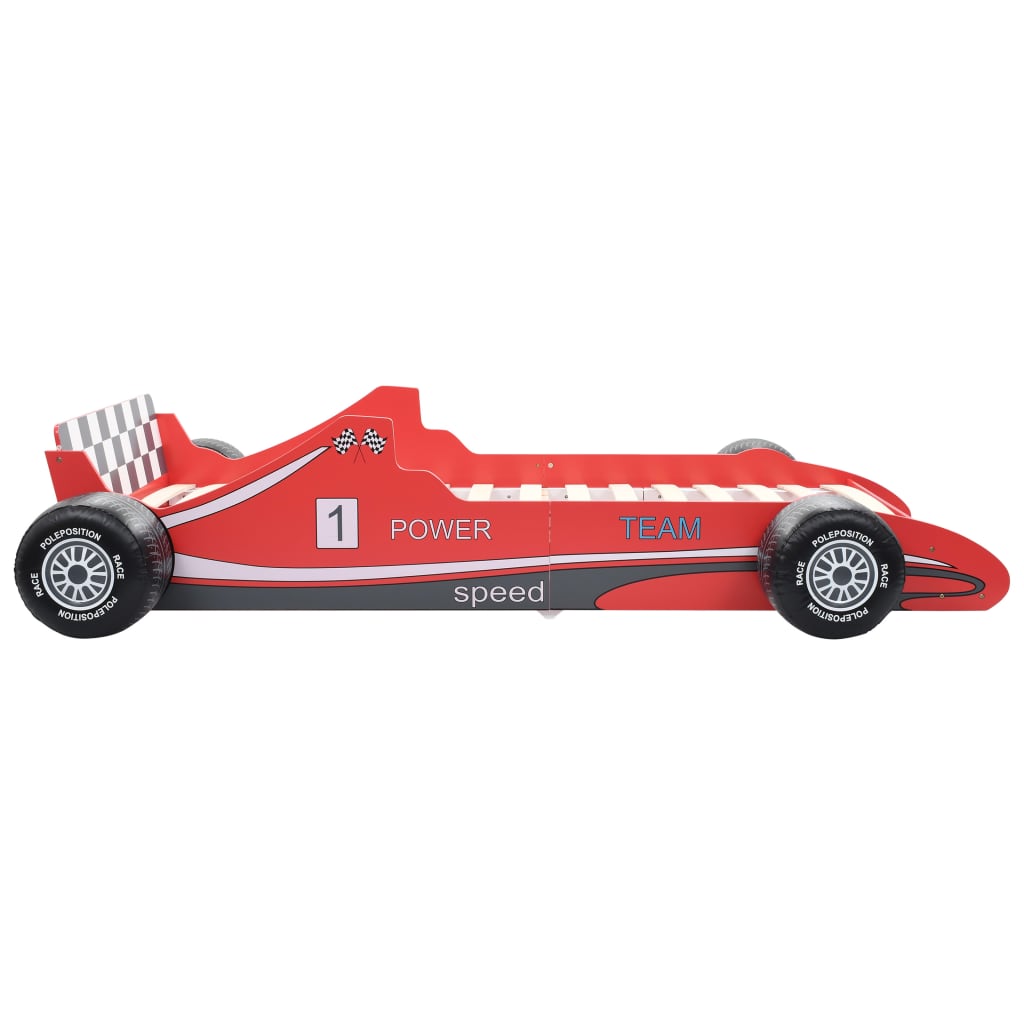 Lit voiture de course pour enfants 90 x 200 cm Rouge Lits bébés et enfants vidaXL   