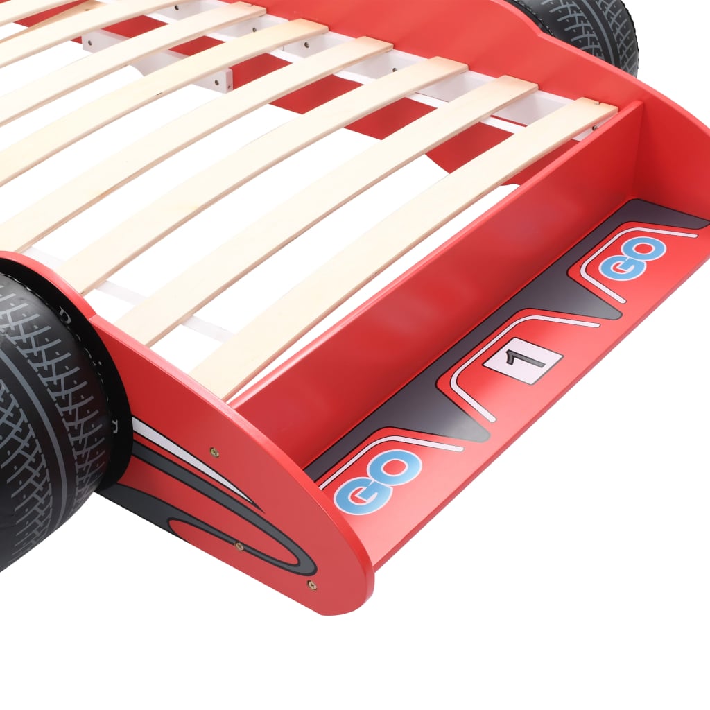 Lit voiture de course pour enfants 90 x 200 cm Rouge Lits bébés et enfants vidaXL   