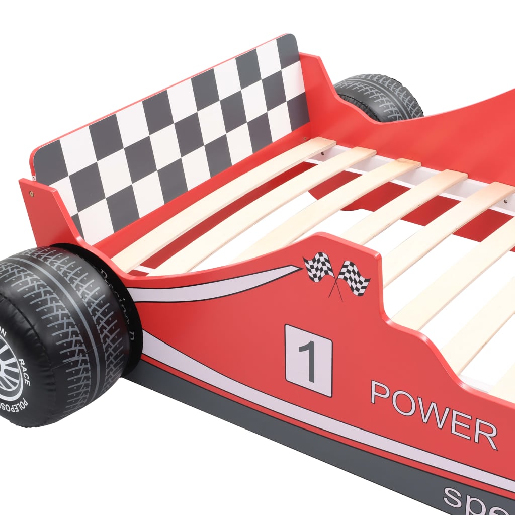 Lit voiture de course pour enfants 90 x 200 cm Rouge Lits bébés et enfants vidaXL   