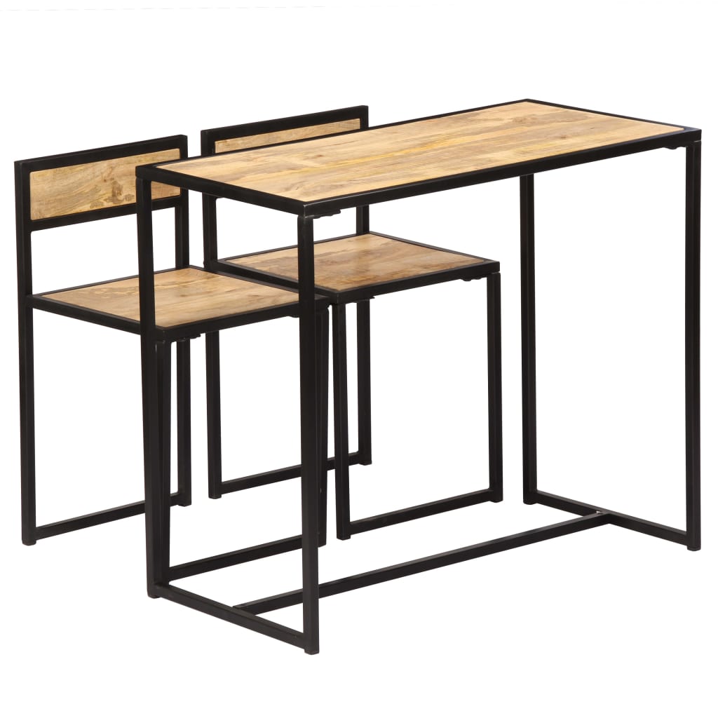 Ensemble de salle à dîner 3 pcs Bois de manguier solide Meubles de salle à manger vidaXL   