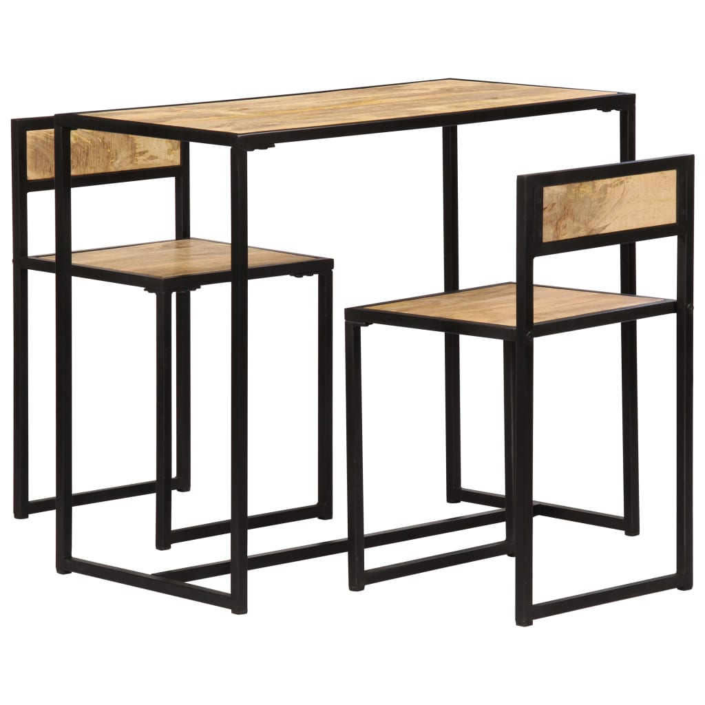 Ensemble de salle à dîner 3 pcs Bois de manguier solide Meubles de salle à manger vidaXL   
