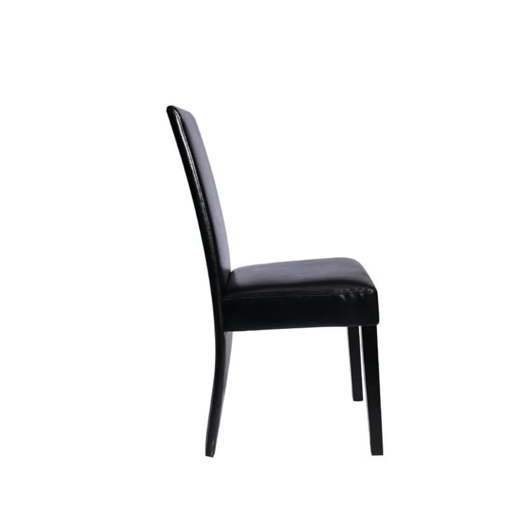 Chaises à manger lot de 2 noir similicuir Chaises de cuisine vidaXL   