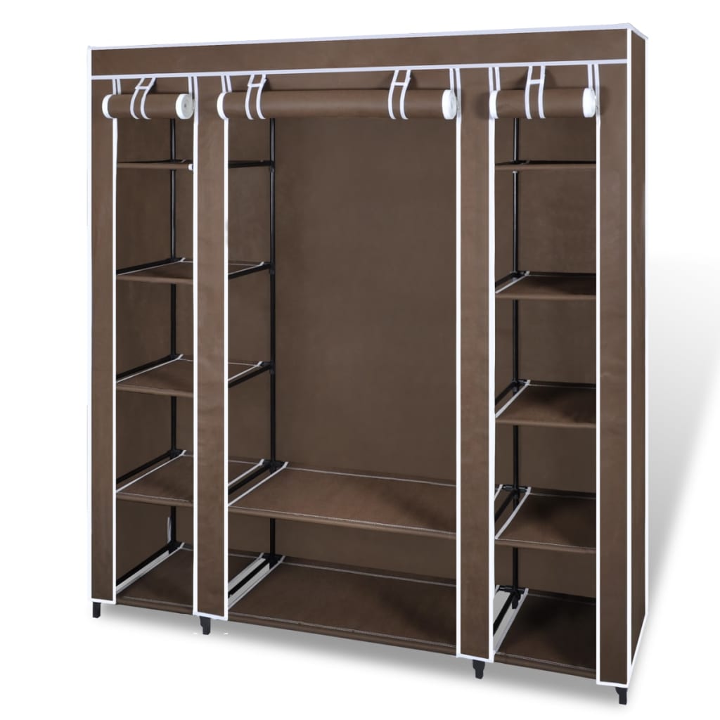 Armoire avec compartiments et tiges 45 x 150 x 176 cm Marron Armoires vidaXL   