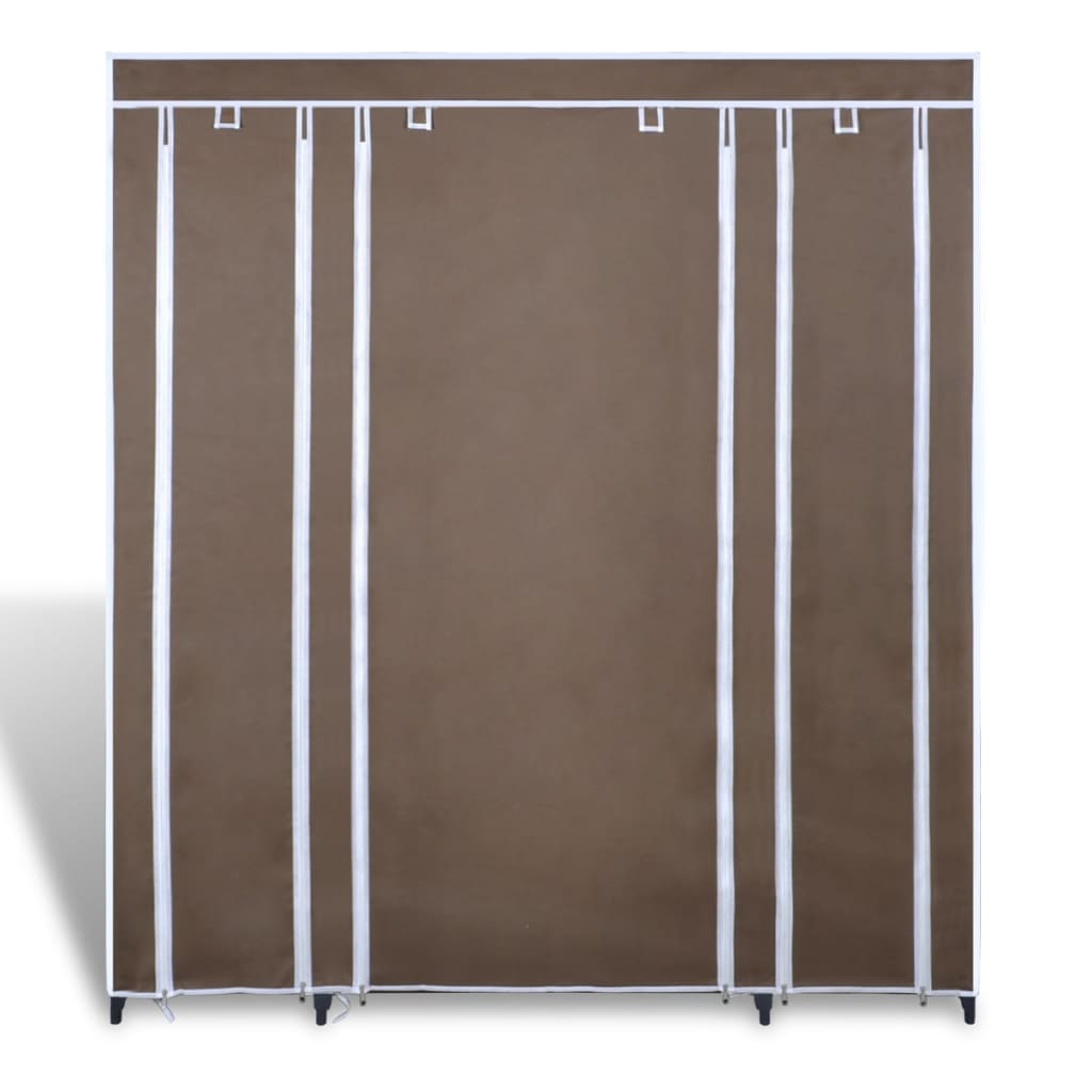 Armoire avec compartiments et tiges 45 x 150 x 176 cm Marron Armoires vidaXL   
