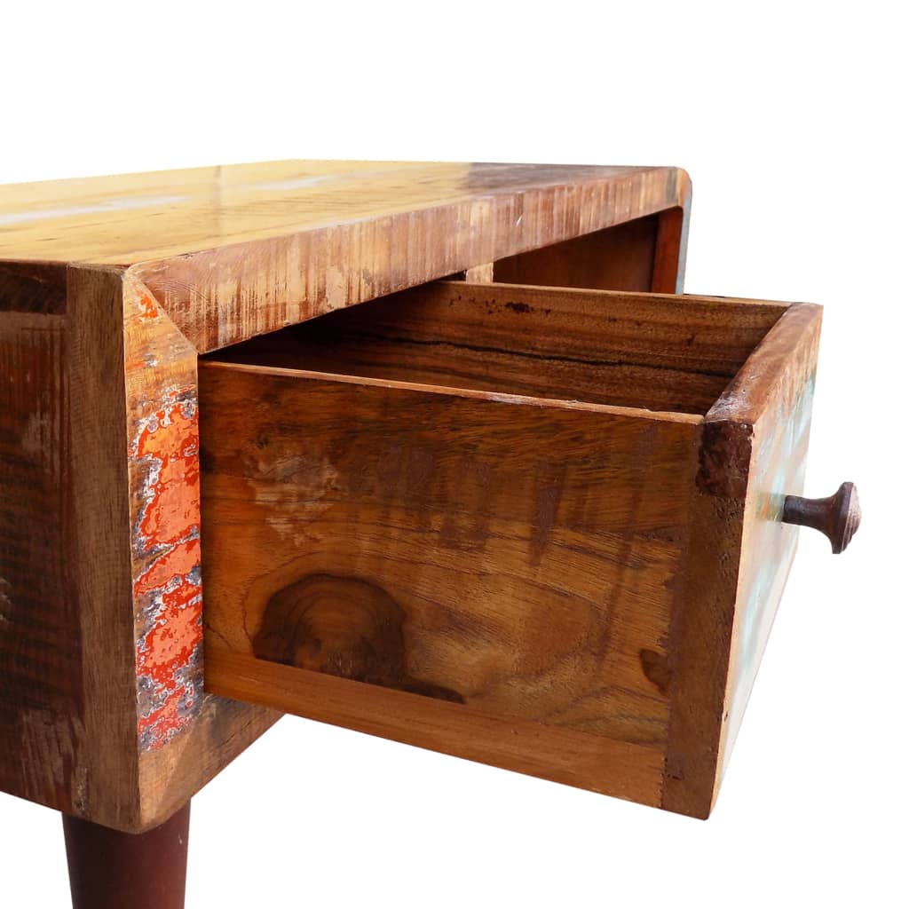 Table basse avec bord incurvé et 1 tiroir Bois de récupération Tables basses vidaXL   