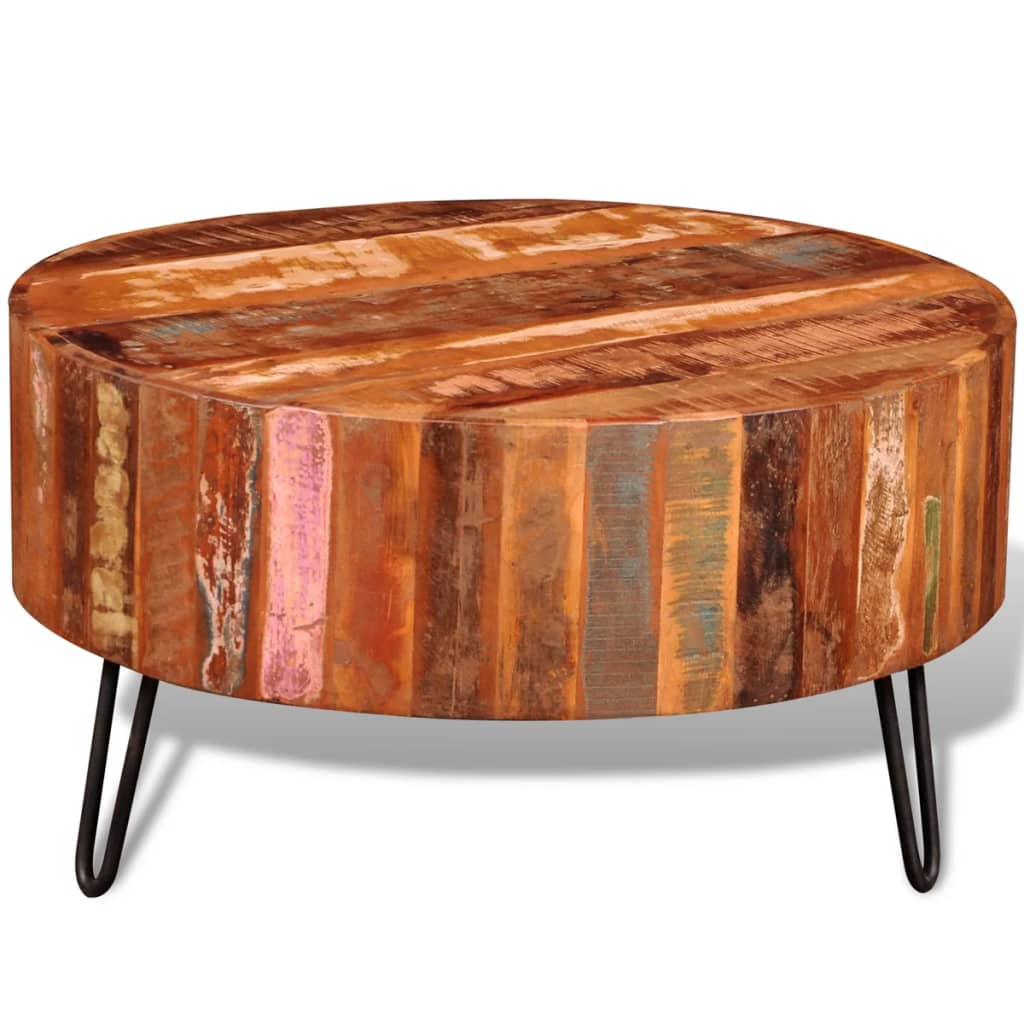 Table basse ronde Bois massif de récupération Tables basses vidaXL   