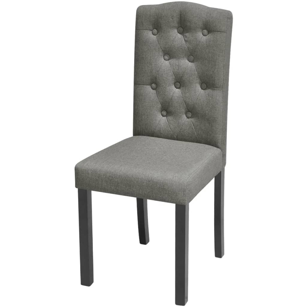 Chaises à manger lot de 4 gris tissu Chaises de cuisine vidaXL   