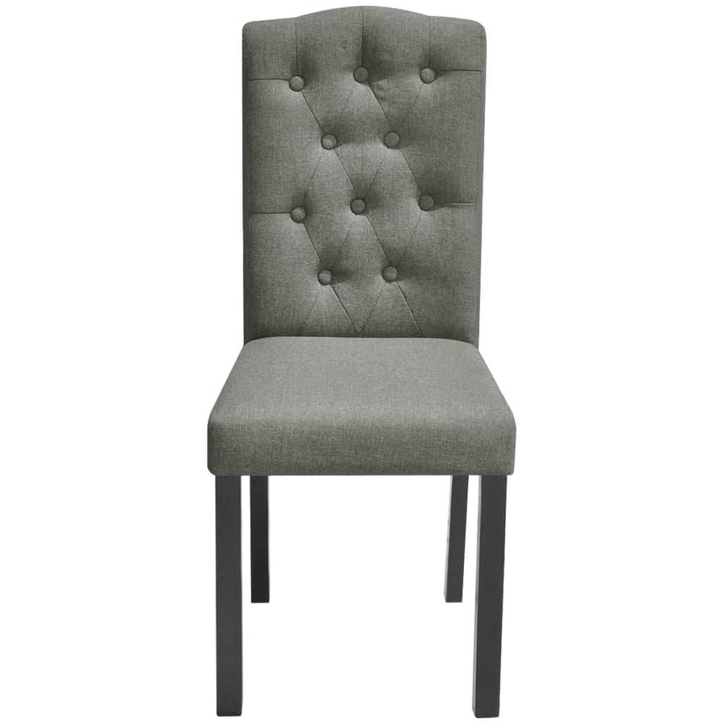 Chaises à manger lot de 4 gris tissu Chaises de cuisine vidaXL   