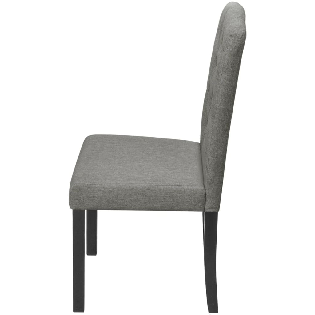 Chaises à manger lot de 4 gris tissu Chaises de cuisine vidaXL   