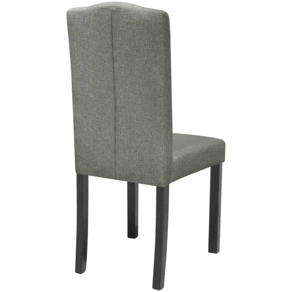 Chaises à manger lot de 4 gris tissu Chaises de cuisine vidaXL   