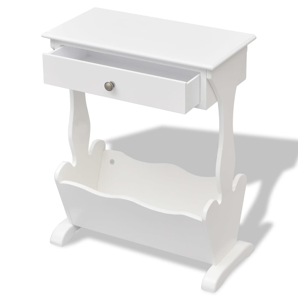 Porte-revues Melrose Blanc Porte-revues vidaXL   