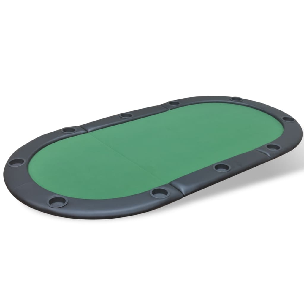 Dessus de table de poker pliable pour 10 joueurs Vert Tables de poker & de jeux vidaXL   