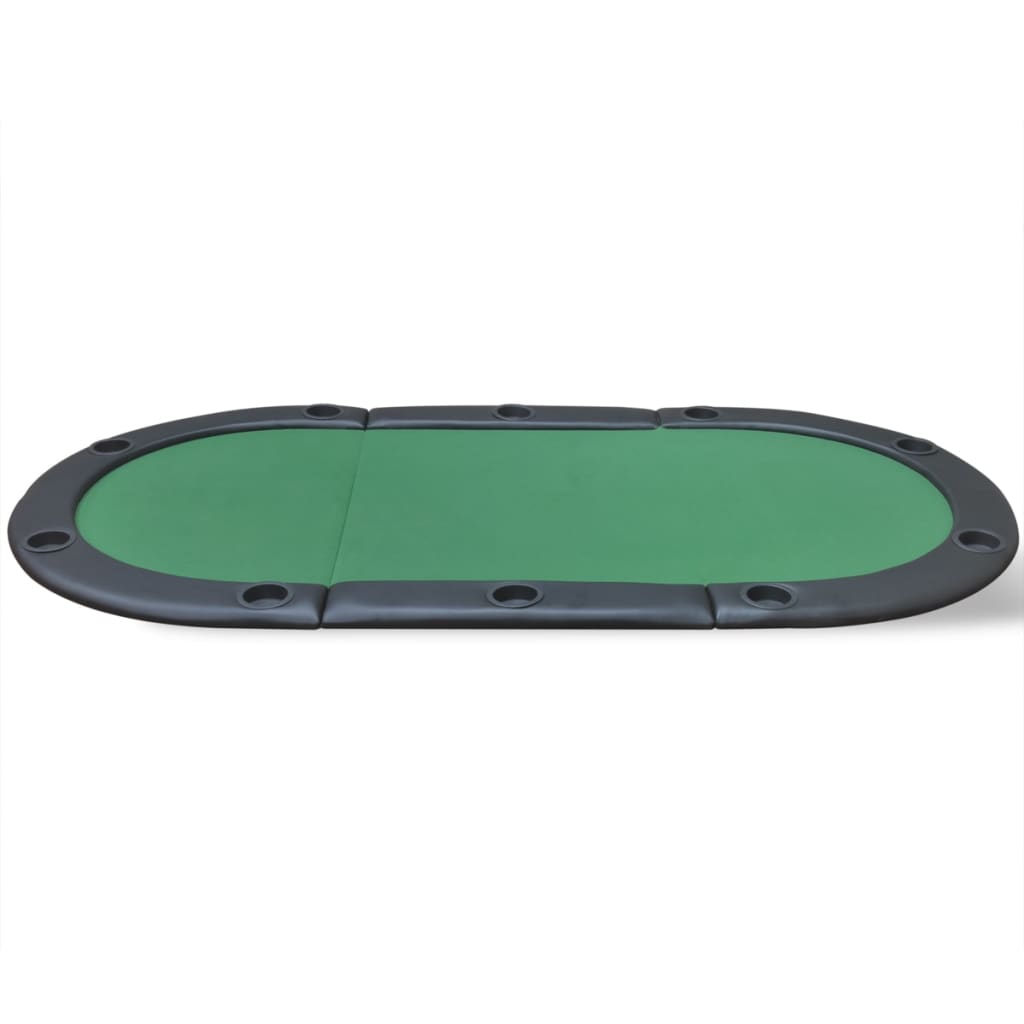 Dessus de table de poker pliable pour 10 joueurs Vert Tables de poker & de jeux vidaXL   