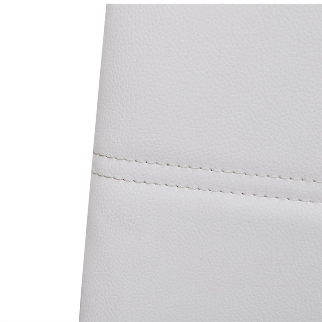 Chaises à manger cantilever lot de 6 blanc similicuir Chaises de cuisine vidaXL   