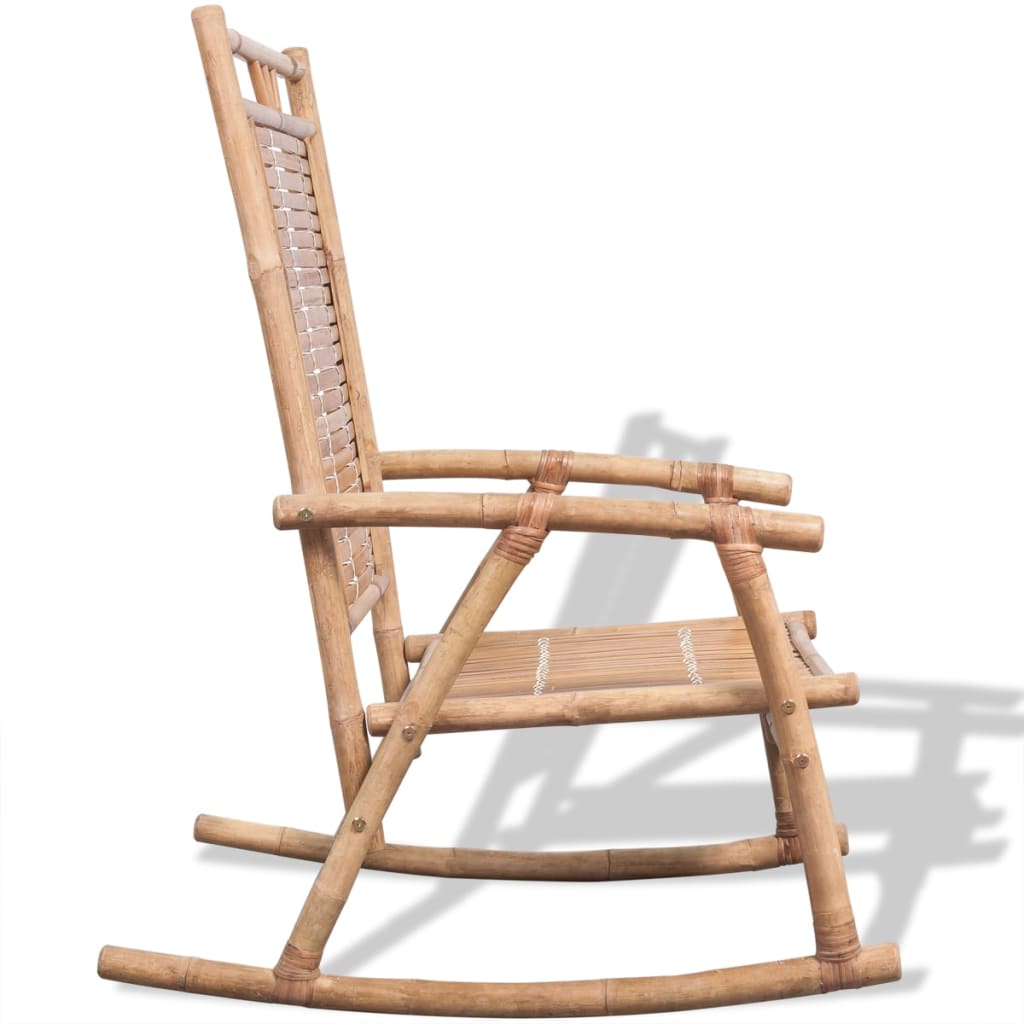 Chaise à bascule en bambou Fauteuils à bascule vidaXL   