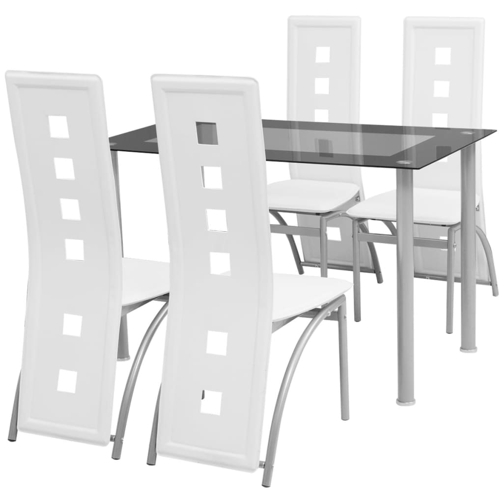 Ensemble à dîner cinq pièces Blanc Meubles de salle à manger vidaXL   