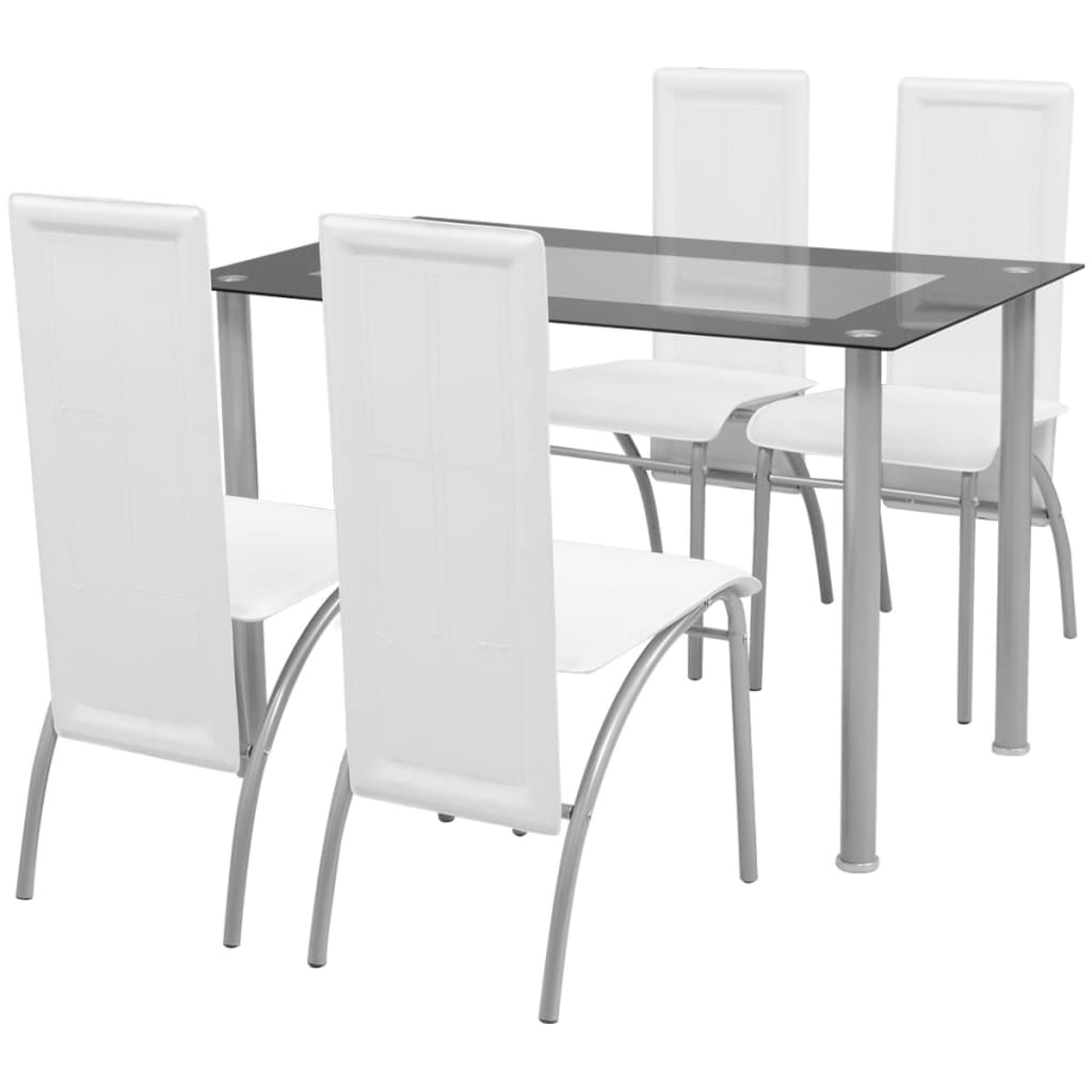 Jeu de salle à manger 5 pcs Blanc Meubles de salle à manger vidaXL   