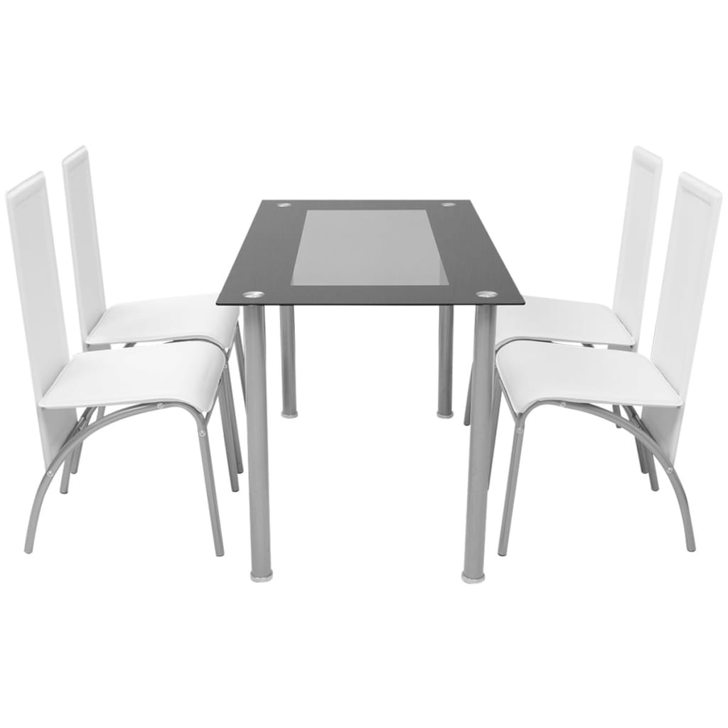 Jeu de salle à manger 5 pcs Blanc Meubles de salle à manger vidaXL   