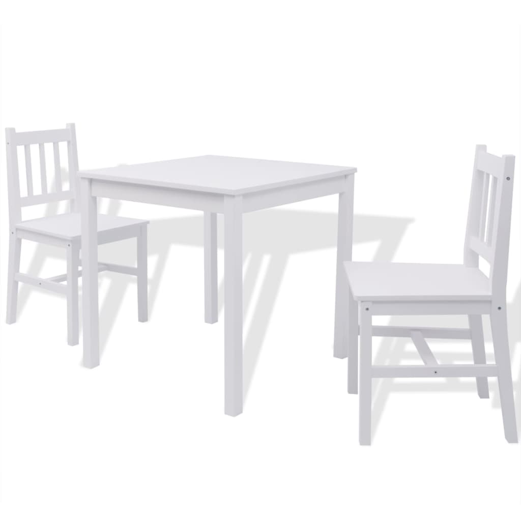 Ensemble de salle à manger trois pièces Pinède Blanc Meubles de salle à manger vidaXL   