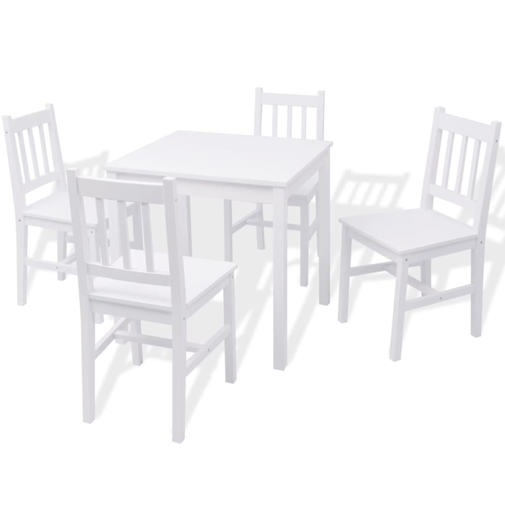 Ensemble de salle à manger 5 pièces Pinède Blanc Meubles de salle à manger vidaXL   