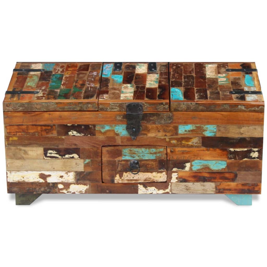 Coffre table basse Bois de récupération massif 80 x 40 x 35 cm Tables basses vidaXL   