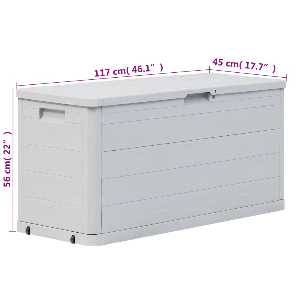 Boîte de rangement de jardin 280 L Gris clair Coffres de jardin vidaXL   