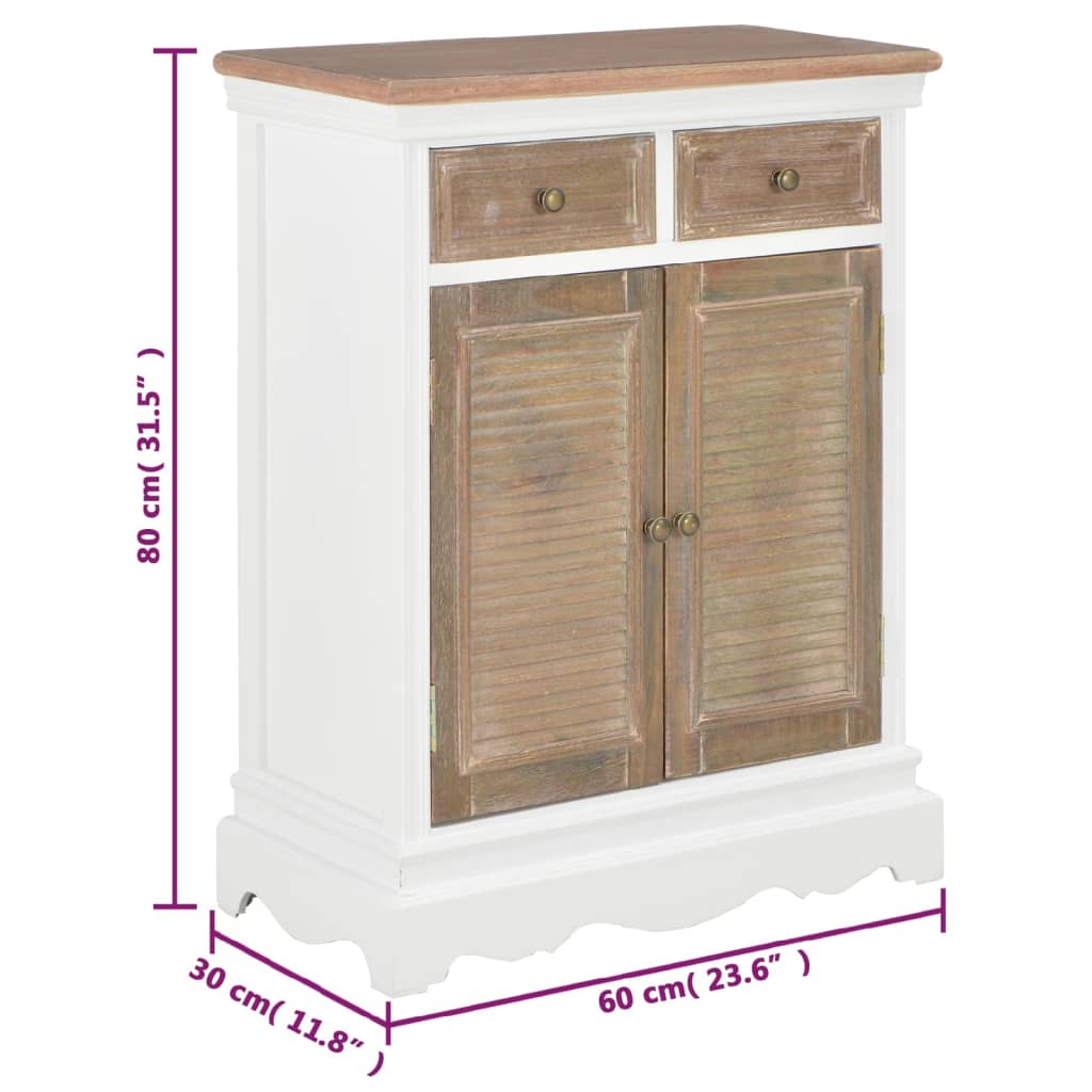 Buffet Blanc 60x30x80 cm Bois massif Buffets & bahuts vidaXL   