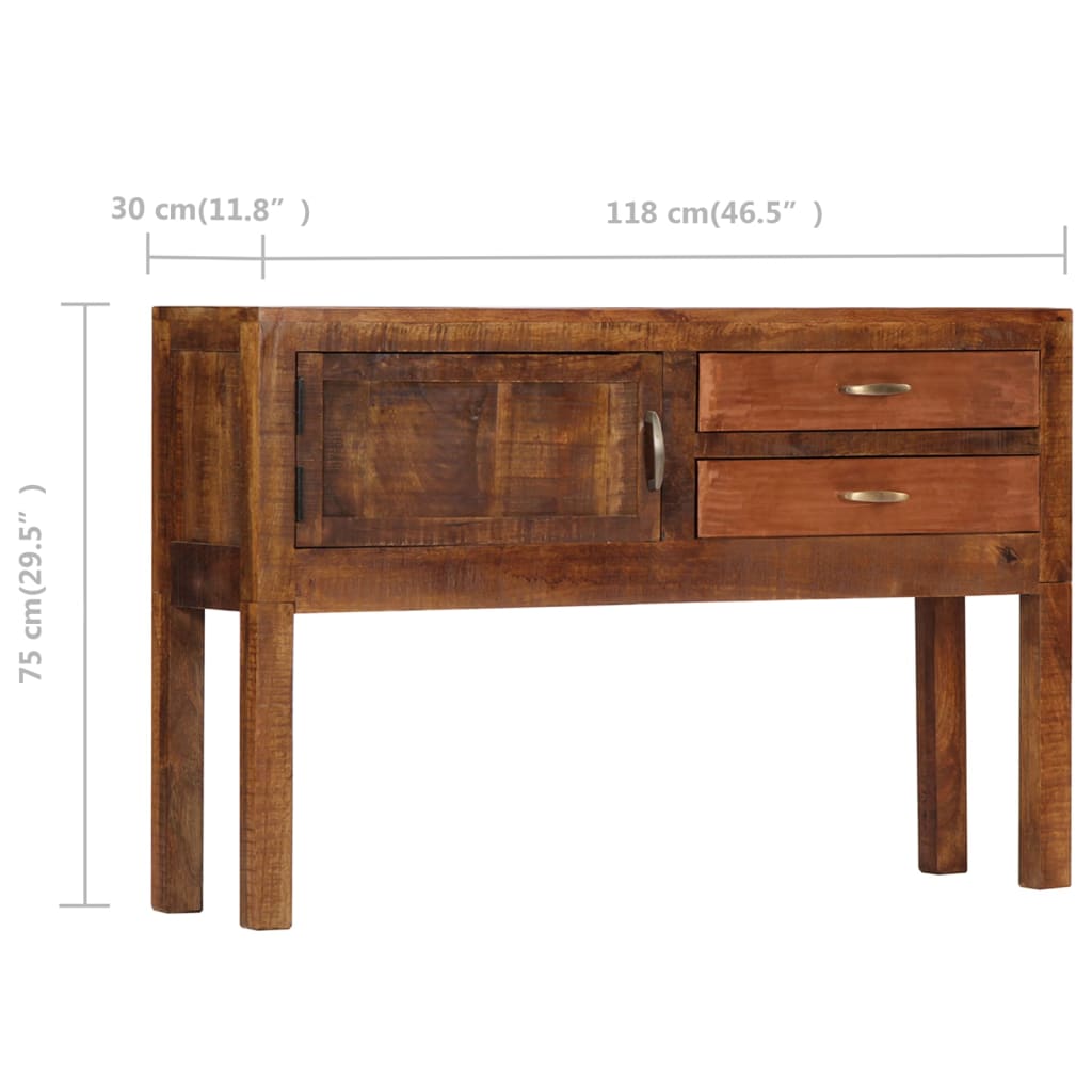 Buffet 118x30x75 cm Bois de manguier massif Buffets & bahuts vidaXL   