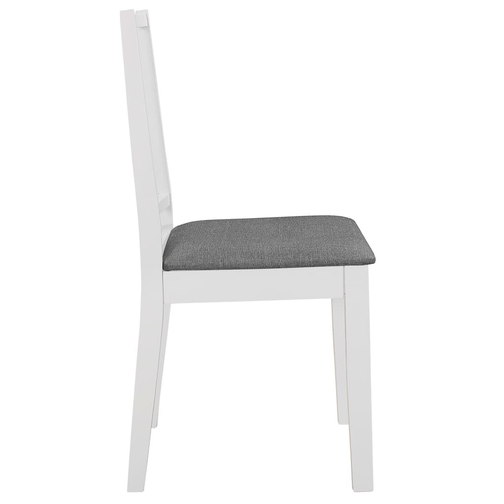 Chaises à manger avec coussins lot de 2 blanc bois solide Chaises de cuisine vidaXL   