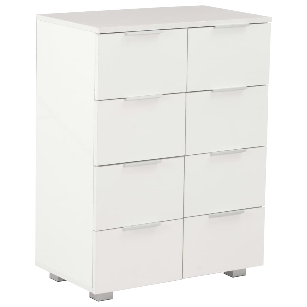 Buffet Blanc brillant 60x35x80 cm Bois d'ingénierie Commodes vidaXL   