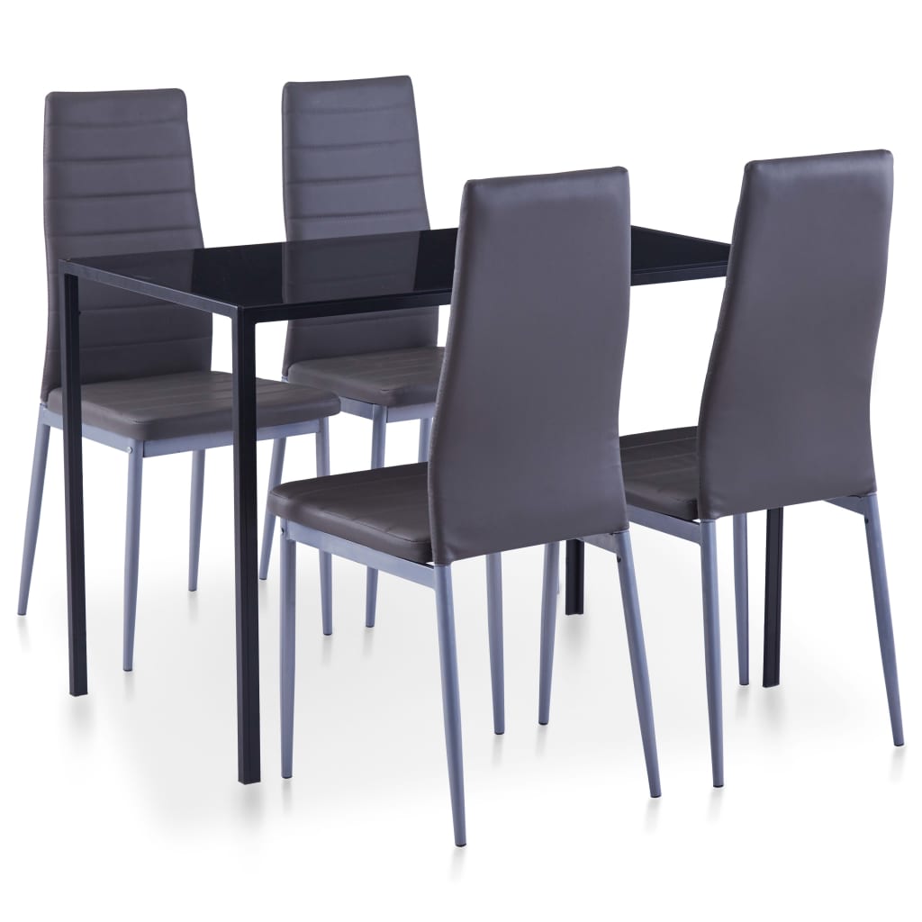 Mobilier de salle à manger 5 pcs Gris Meubles de salle à manger vidaXL   
