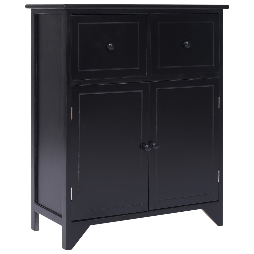 Armoire latérale Noir 60x30x75 cm Bois de Paulownia Buffets & bahuts vidaXL   