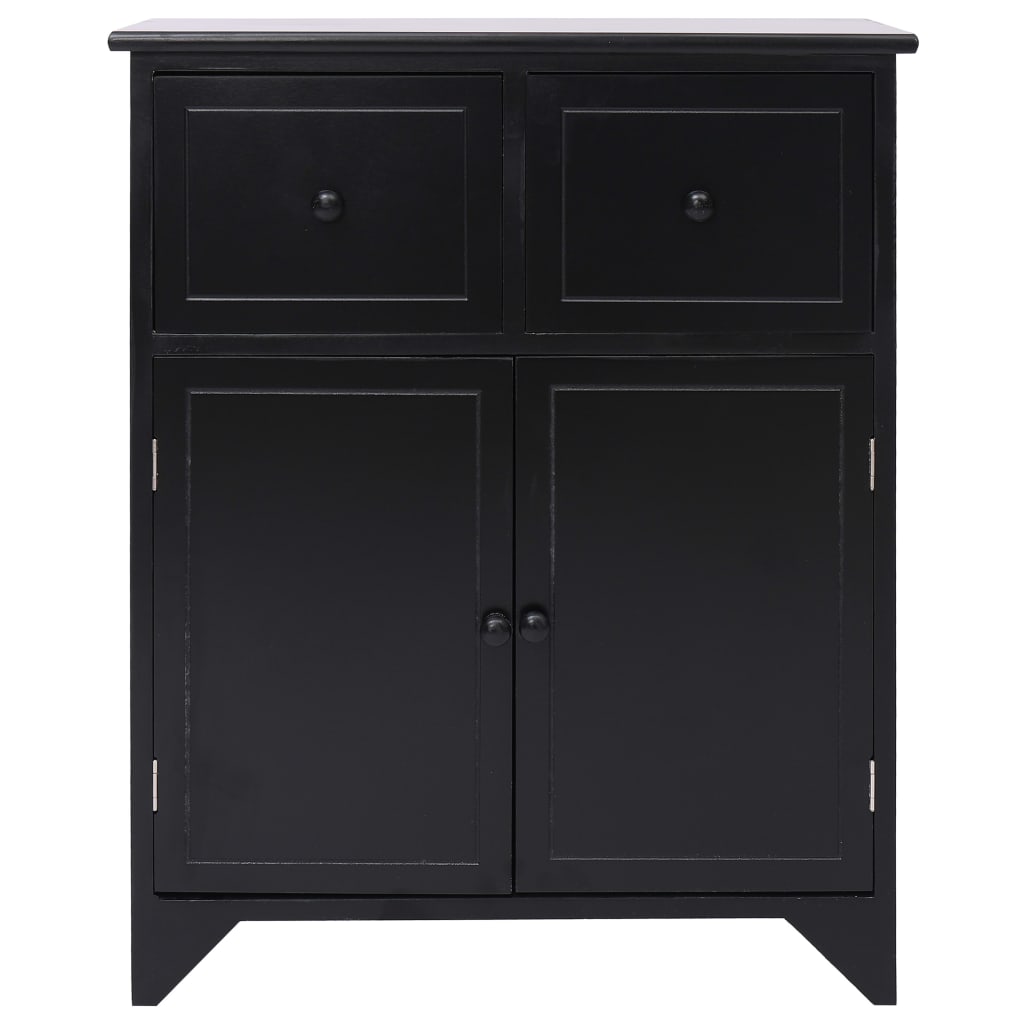 Armoire latérale Noir 60x30x75 cm Bois de Paulownia Buffets & bahuts vidaXL   