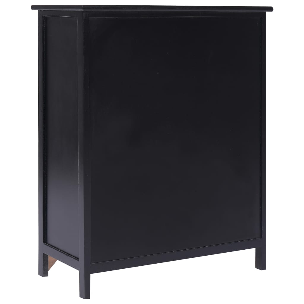 Armoire latérale Noir 60x30x75 cm Bois de Paulownia Buffets & bahuts vidaXL   