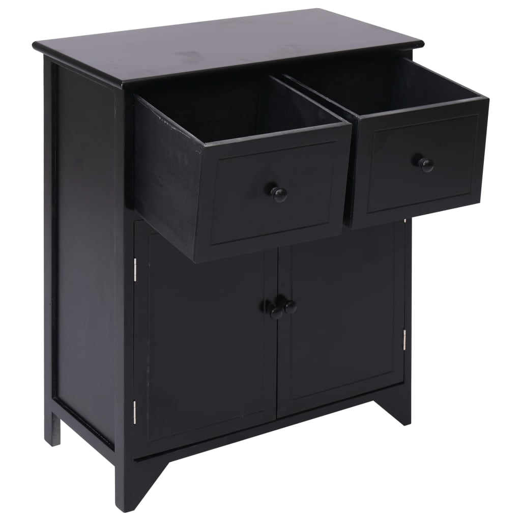 Armoire latérale Noir 60x30x75 cm Bois de Paulownia Buffets & bahuts vidaXL   