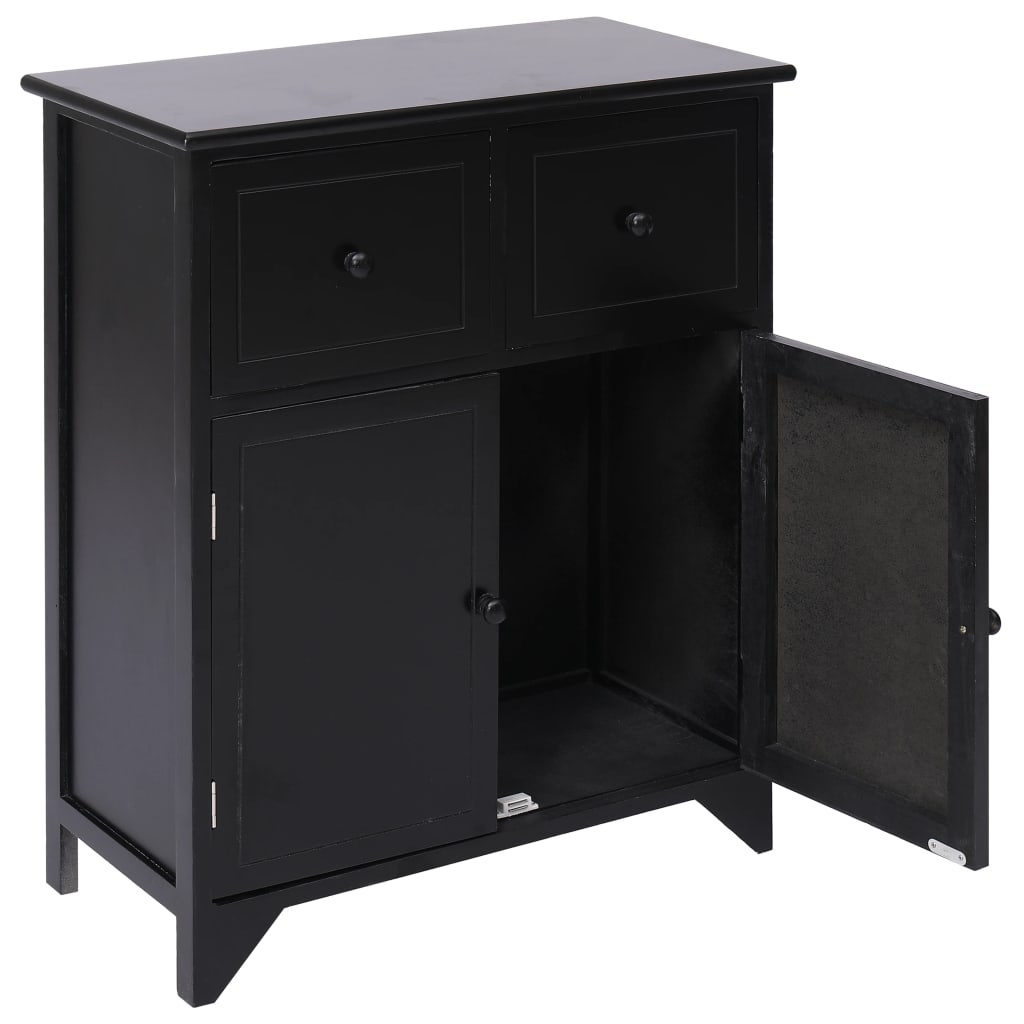 Armoire latérale Noir 60x30x75 cm Bois de Paulownia Buffets & bahuts vidaXL   