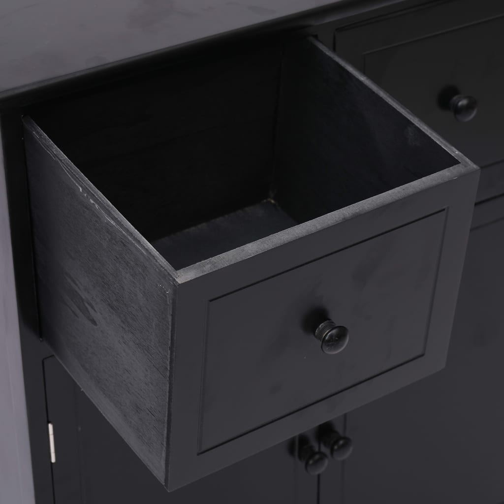 Armoire latérale Noir 60x30x75 cm Bois de Paulownia Buffets & bahuts vidaXL   
