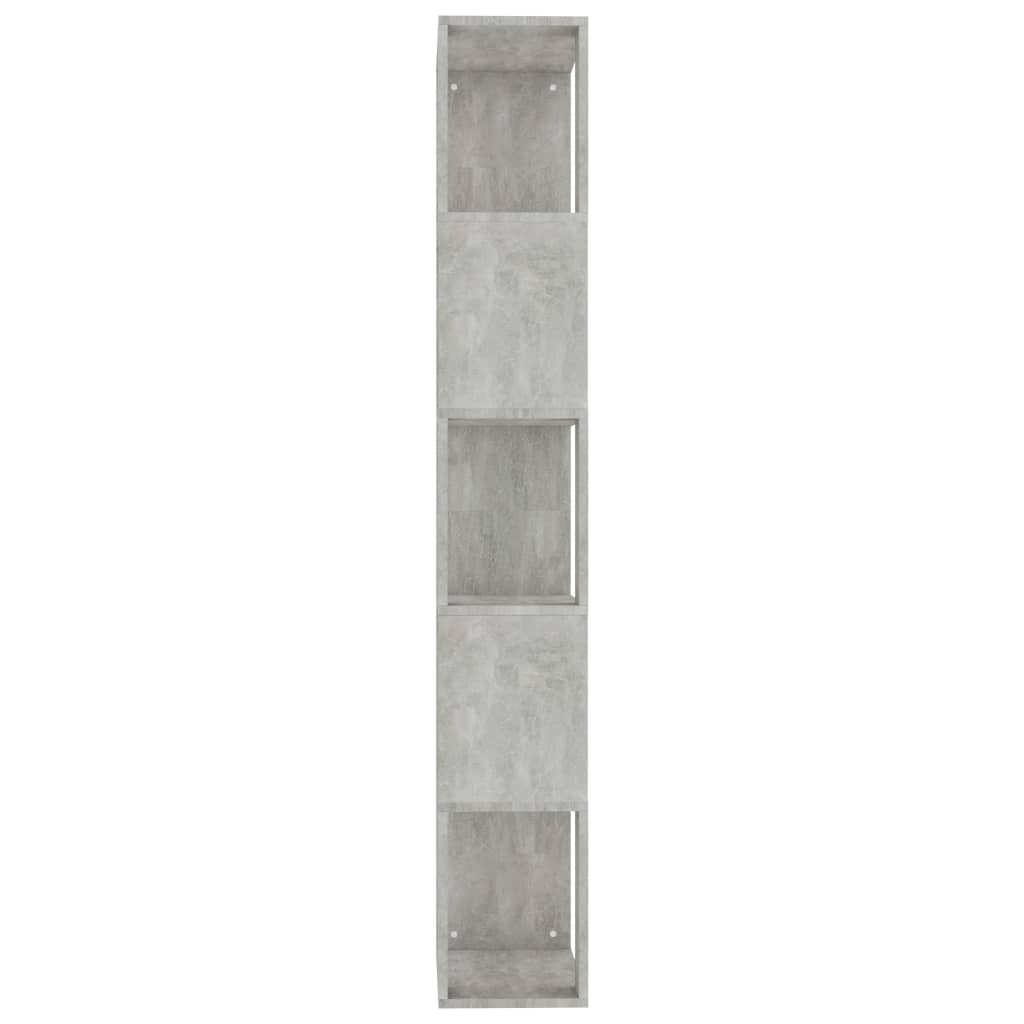 Bibliothèque/Séparateur de pièce Gris béton 45x24x159 cm Bibliothèques vidaXL   