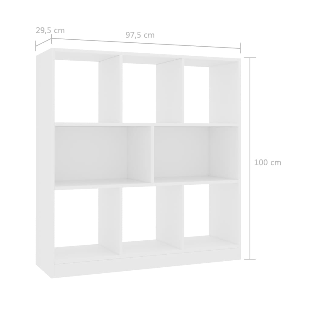 Bibliothèque Blanc 97,5x29,5x100 cm Bois d'ingénierie Bibliothèques vidaXL   