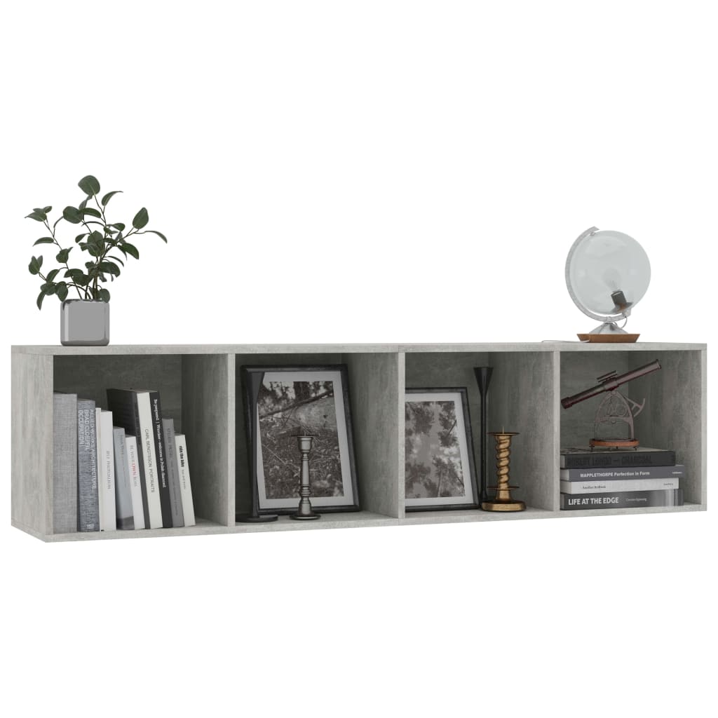 Bibliothèque/Meuble TV Gris cement 143 x 30 x 36 cm Étagères murales & corniches vidaXL   