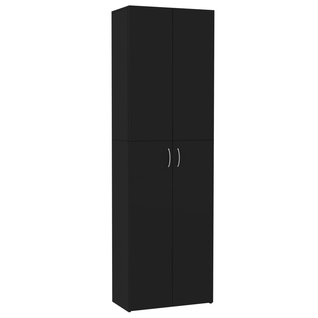 Armoire de bureau Noir 60 x 32 x 190 cm Aggloméré Classeur à tiroirs vidaXL   