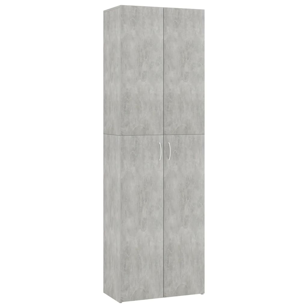 Armoire de bureau Gris cement 60x32x190 cm Aggloméré Classeur à tiroirs vidaXL   