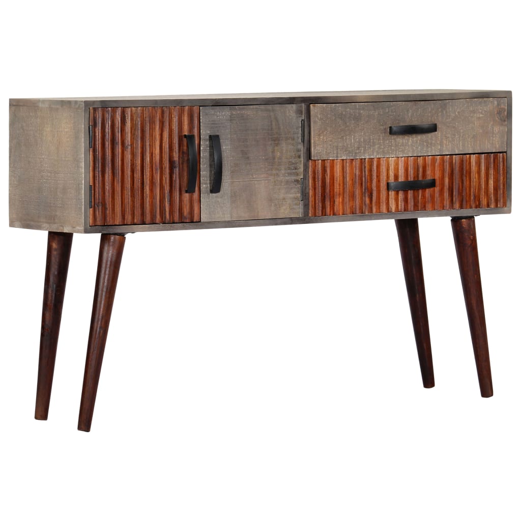 Table console Gris 120x35x75 cm Bois de manguier massif brut Tables d'appoint vidaXL   