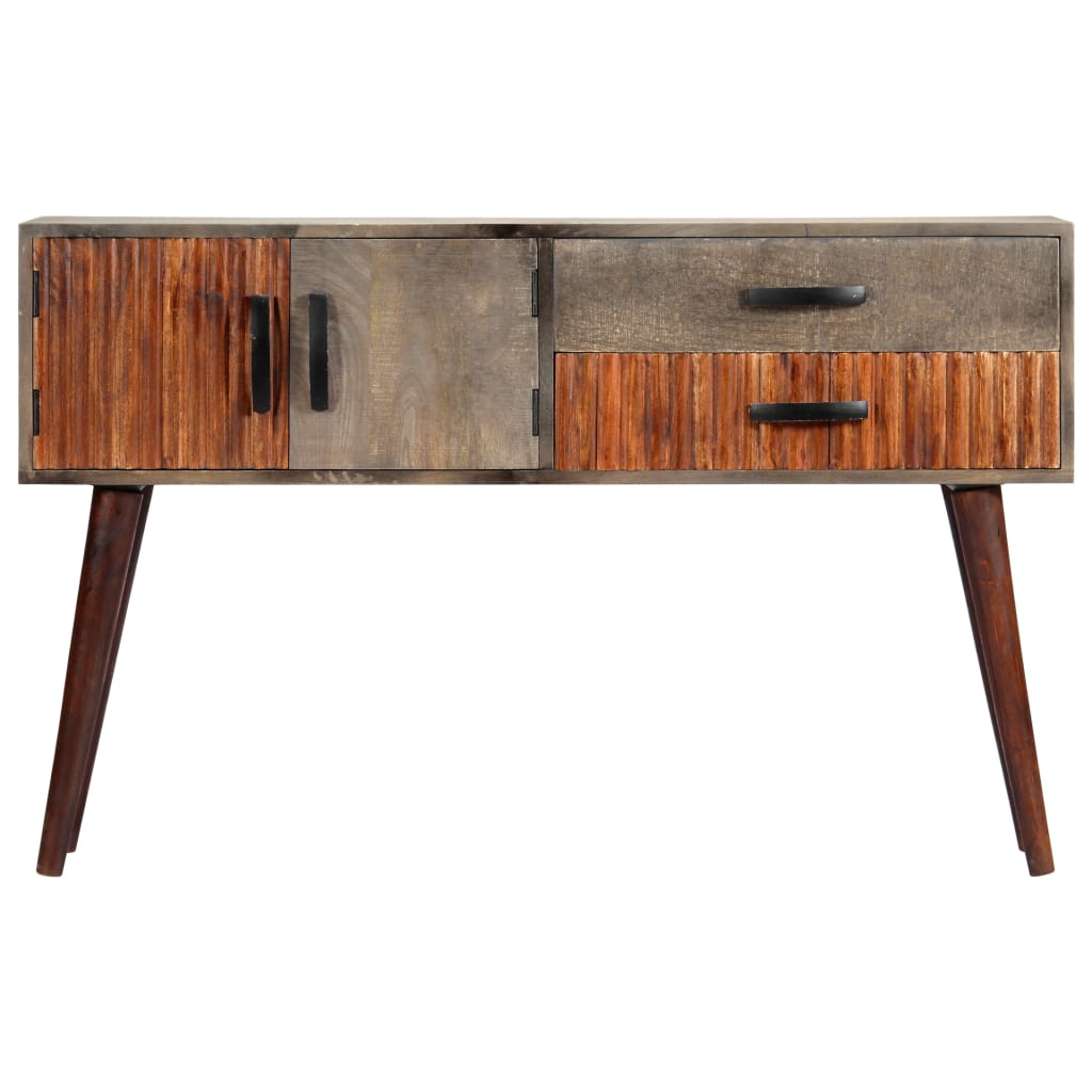 Table console Gris 120x35x75 cm Bois de manguier massif brut Tables d'appoint vidaXL   