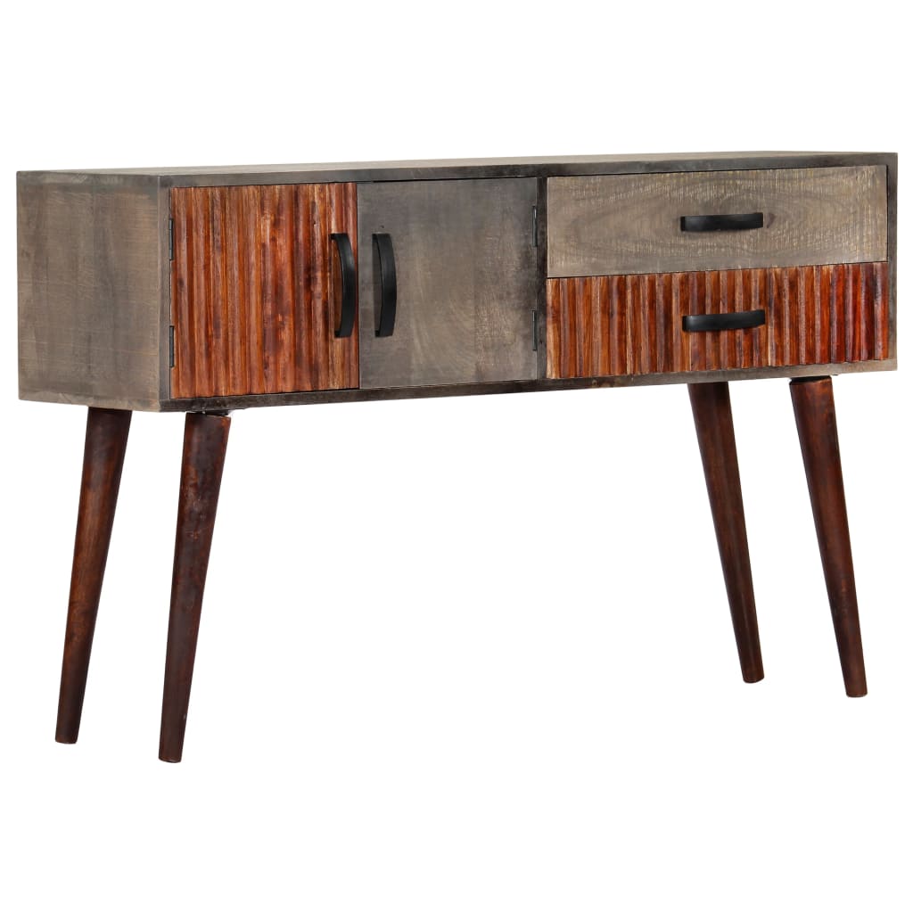 Table console Gris 120x35x75 cm Bois de manguier massif brut Tables d'appoint vidaXL   