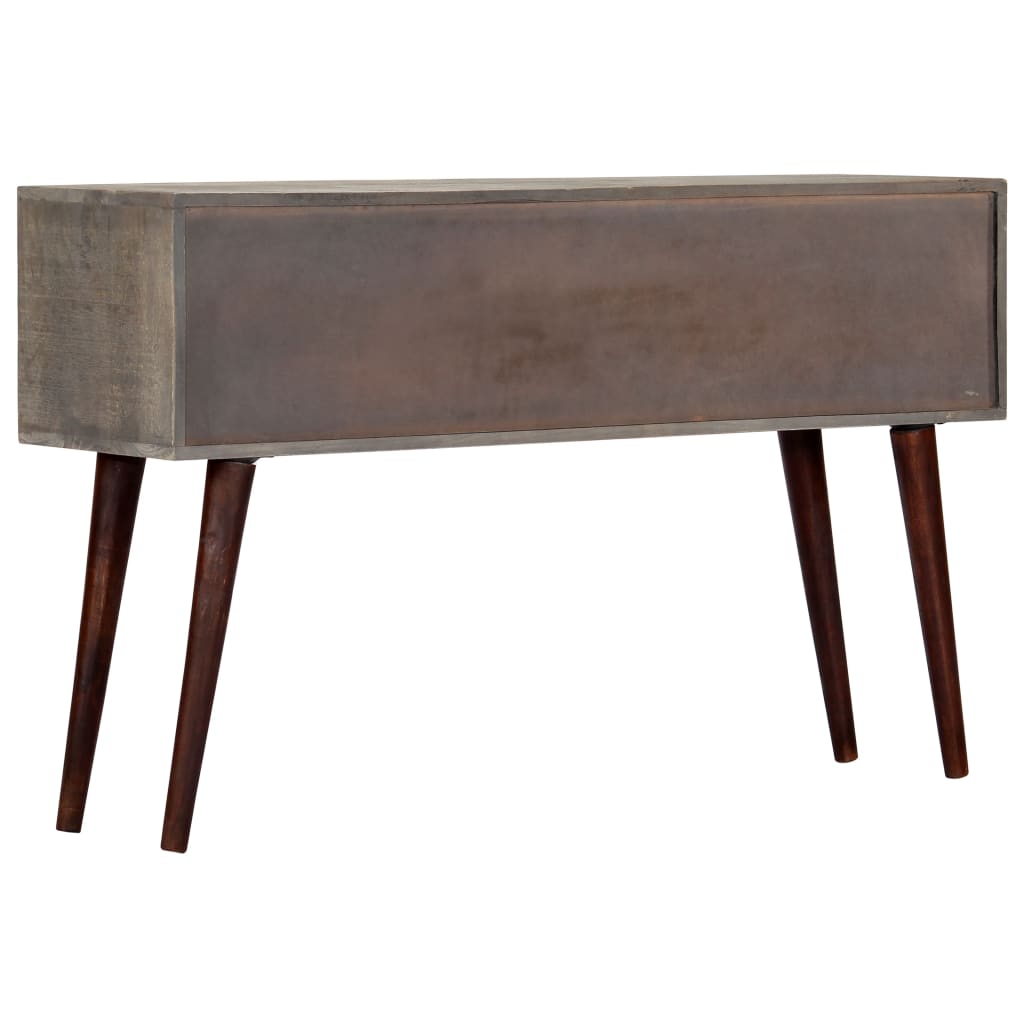 Table console Gris 120x35x75 cm Bois de manguier massif brut Tables d'appoint vidaXL   