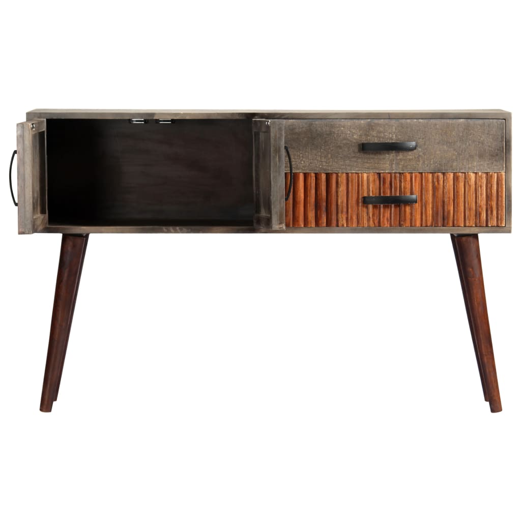 Table console Gris 120x35x75 cm Bois de manguier massif brut Tables d'appoint vidaXL   